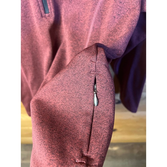 Eddie Bauer First Ascent Quarter Zip Pullover Women's Medium Burgundy Red Active - Picture 7 of 7